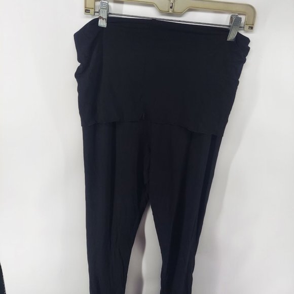 caraucci fold over black jogger pants size large - Picture 8 of 8